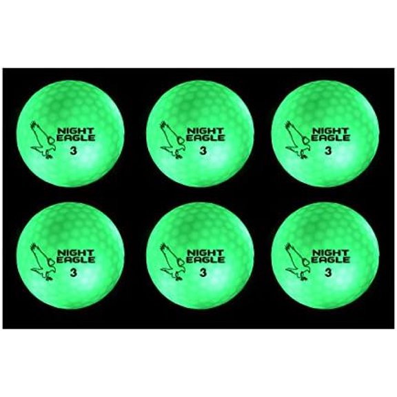 CV LED Golf Balls - Light Activated - No Timer - 6 Pack (Green)$$Sport & Recreation Other