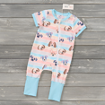 thumbnail image 1 of CVA Products Boys Infant Romper Summer Puppy Blossoms, 1 of 2