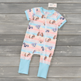 thumbnail image 1 of CVA Products Boys Infant Romper Summer Puppy Blossoms, 1 of 2
