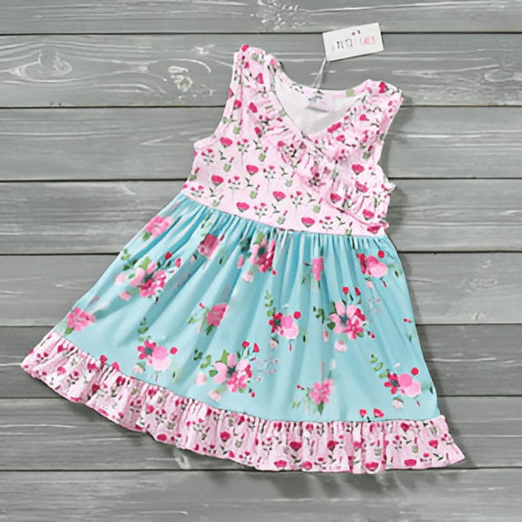 CVA Products Girl Summer Dress Vintage Floral