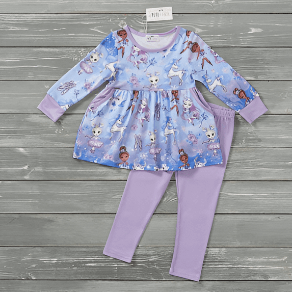 CVA Products Girls 2-Pieces Holiday Set Wintry Dance