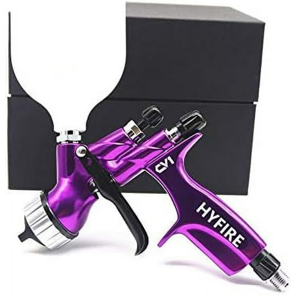 CVB1 Automotive Refinishing HVLP Air Paint Spray Gun Plus Paint Spray Gun/Water-Based/Automotive Varnish Spray Pistol with Tank CVB1 Gravity Feed Clear Coat Spray Gun