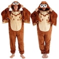 thumbnail image 1 of CVBCOS Adult Owl Halloween Unisex Christmas Costume Onesie Pajamas-Plush One Piece Cosplay Suit for Women and Men, 1 of 7
