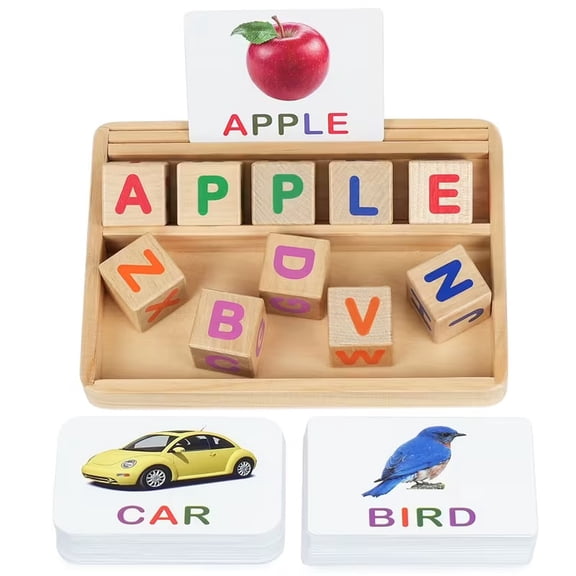 CVC Word Builder Flash Cards Interactive Phonics Spelling Game for Kids 3-6