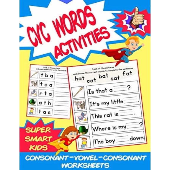CVC Words Activities: Consonant-Vowel-Consonant Worksheets, 9798588156004, , Paperback,