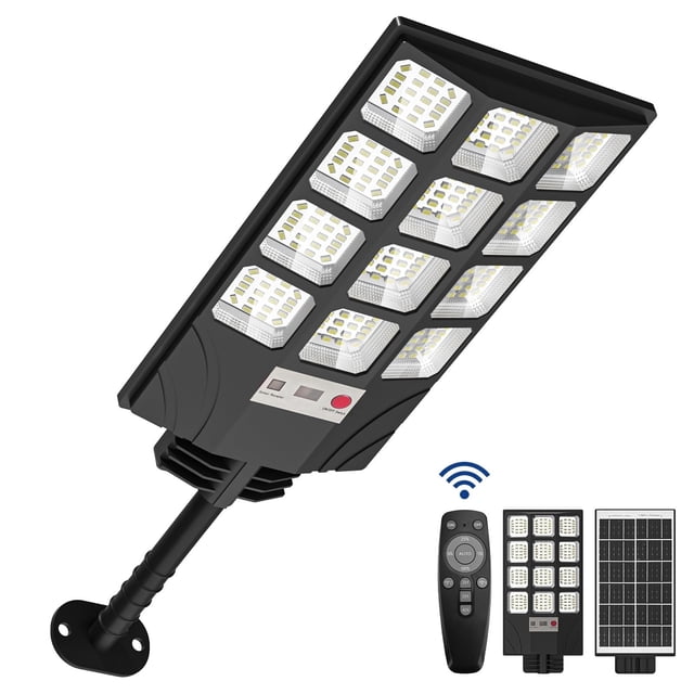 CVCPBU Solar Street Light Outdoor, 8000LM 10000K Ultra Bright LED ...