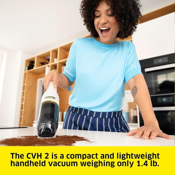 CVH 2 Handheld Vacuum Cleaner with HEPA Filter, Cordless Lightweight Design for and Home