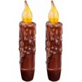 Primitive Hand Pick CVHOMEDECO. Real Wax Hand Dipped Battery Operated LED Timer Taper ...