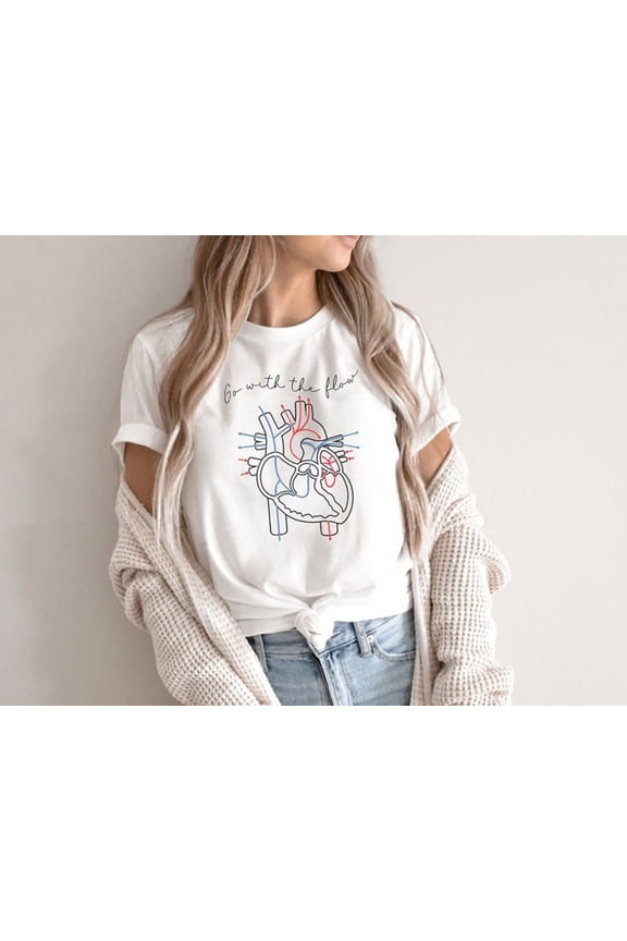 CVICU Cardiac Nurse Heart Flow Anatomy Shirt, Cath Lab RN T-shirt, CCU TShirt, Cv Icu Cardiac Care Unit Tee, Cardiology Human Heart Flow All Size S-5Xl