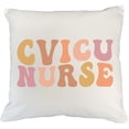 thumbnail image 1 of CVICU or Cardiovascular Intensive Care Unit Nurse, Groovy Retro Wavy Text Merch Gift, White Pillow Case 20X20 IN, 1 of 5