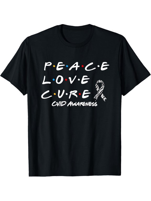 CVID Awareness Peace Love Cure Support Graphic T-Shirt