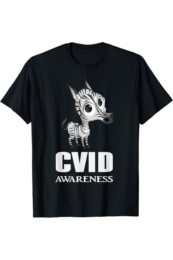 CVID Awareness Ribbon Common Variable Immunodeficiency Zebra T-Shirt, Unisex T-Shirt