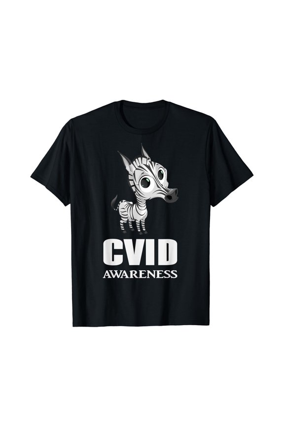 CVID Awareness Ribbon Common Variable Immunodeficiency Zebra T-Shirt, Unisex T-Shirt