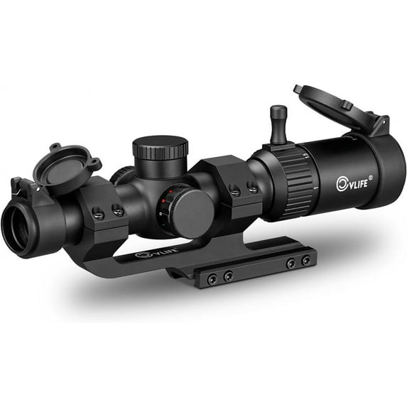 CVLIFE 1-4x20 LPVO Scope with Cantilever Mount, Illuminated BDC Reticle Scope Compact Riflescope with Zero Reset for Hunting