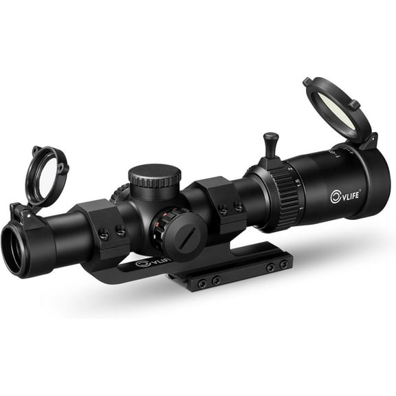 CVLIFE 1-6x24 LPVO Scope with 30mm Cantilever Mount ,Second Focal Plane Scopes with Zero Reset