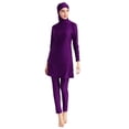 thumbnail image 1 of "CVLIFE 3 PCS Full Cover Burkini Swimsuit For Women,Muslim Swimwear Swimming Sets With Hijab High Waist Beachwear Long Sleeve Bathing Suit", 1 of 4