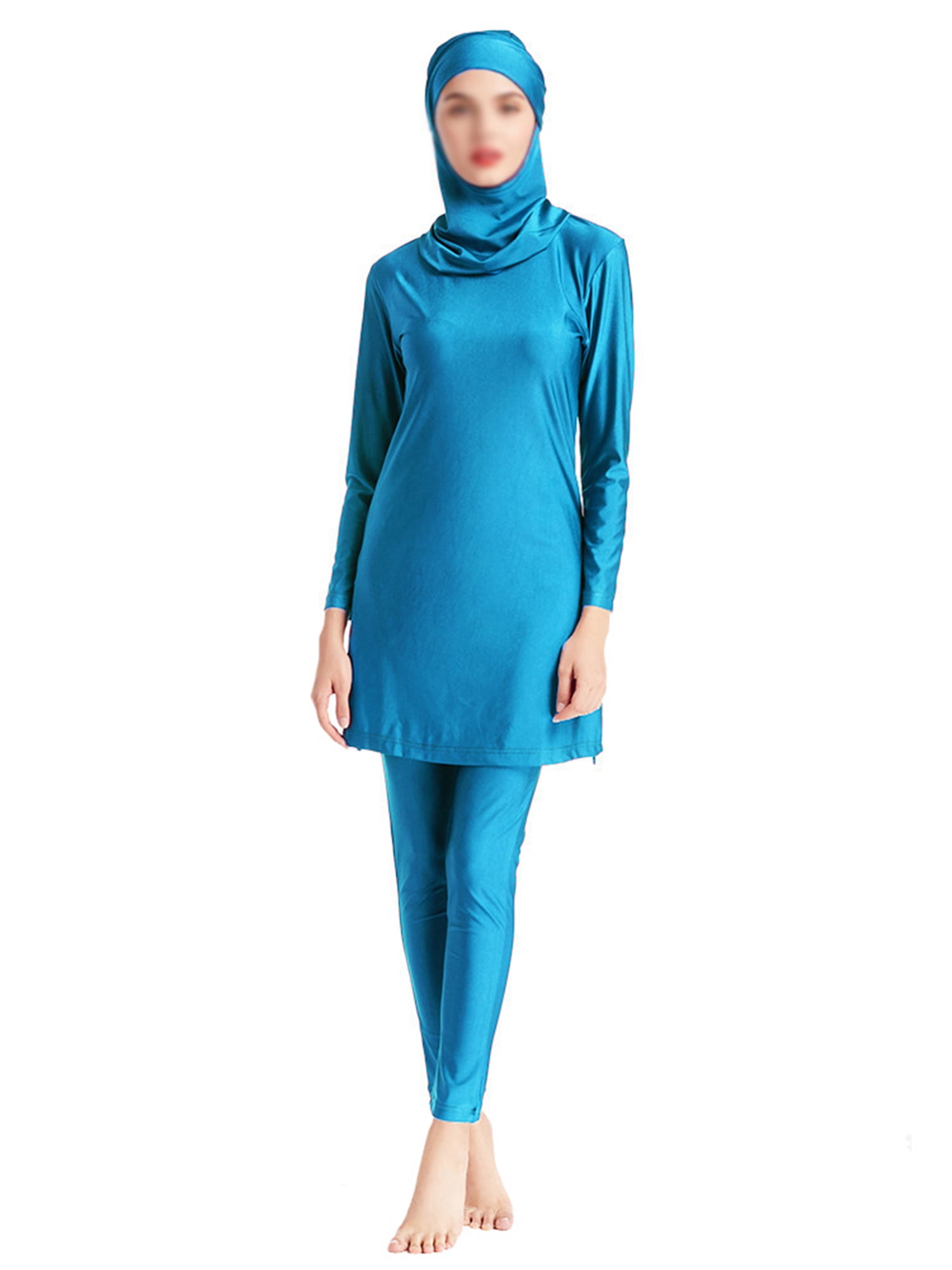 CVLIFE 3PCS Women Full Cover Swimsuit Burkini Swimwear Muslim
