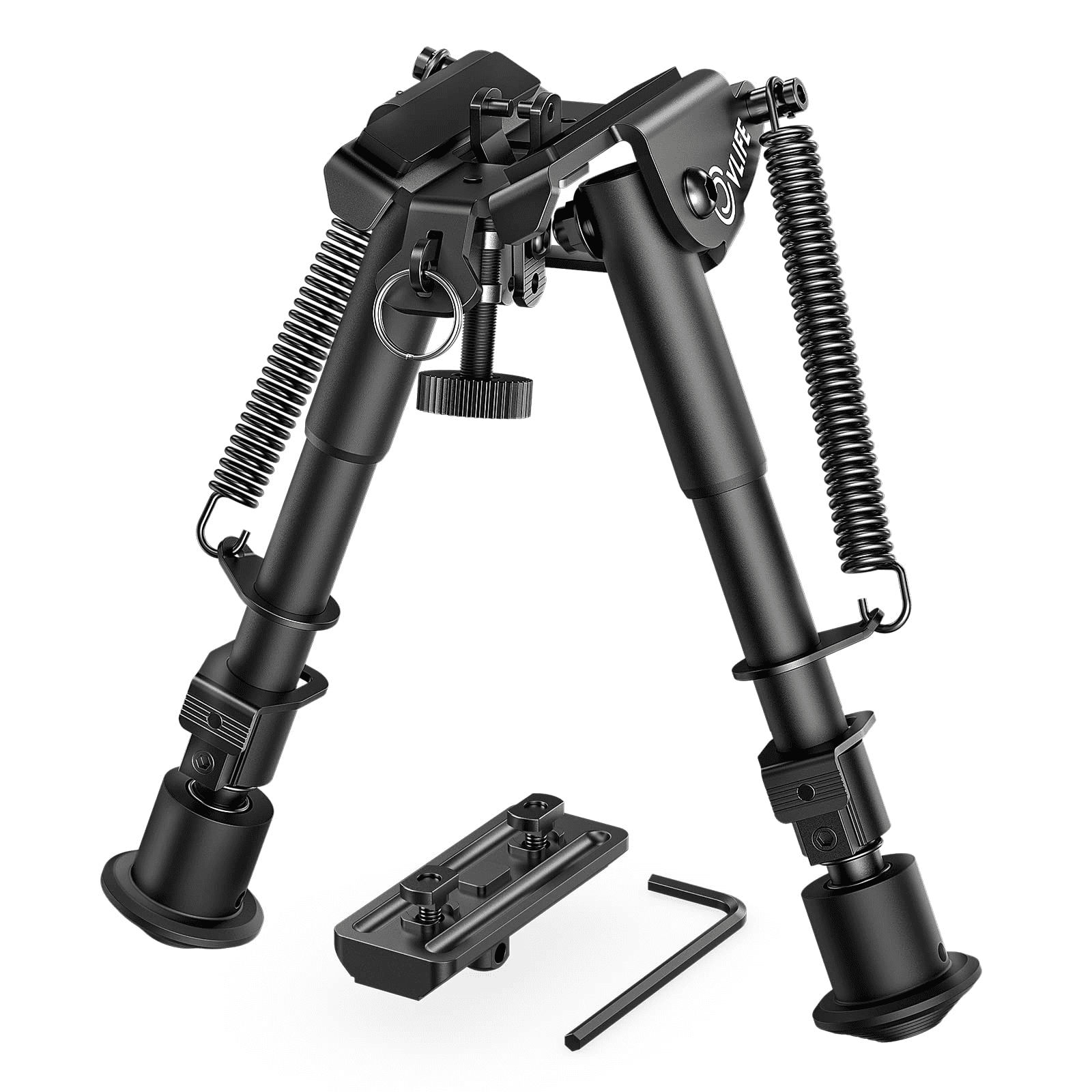 V8 Style Split Folding Bipod 6.5-9 Inch - MLOK Rifle Bipod, Lightweight Aluminum