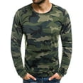 thumbnail image 1 of CVLIFE Men Camouflage Scoop Neck Tops Long Sleeve Slim Fit Tactical T-shirt Pullover, 1 of 3