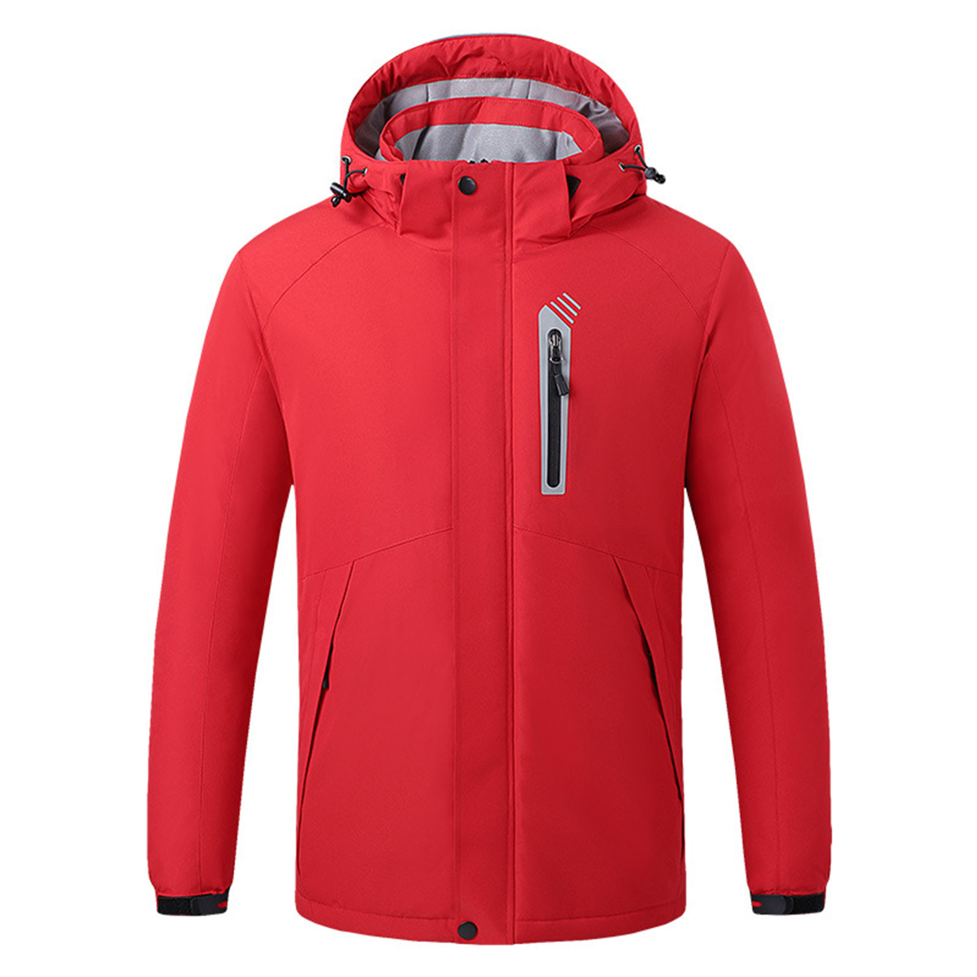 CVLIFE Men's Heated Jacket Full Zip with Detachable Hood (Power Bank is Not Included) Winter Body Warmer Unisex Women Lightweight Heating Coat Clothing - image 1 of 3