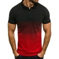 thumbnail image 1 of CVLIFE Mens Golf Shirts Short Sleeve Performance Polo Tunic T-shirt Gradient Color Dry Fit Moisture Wicking Tops Pullover Blouse, 1 of 2