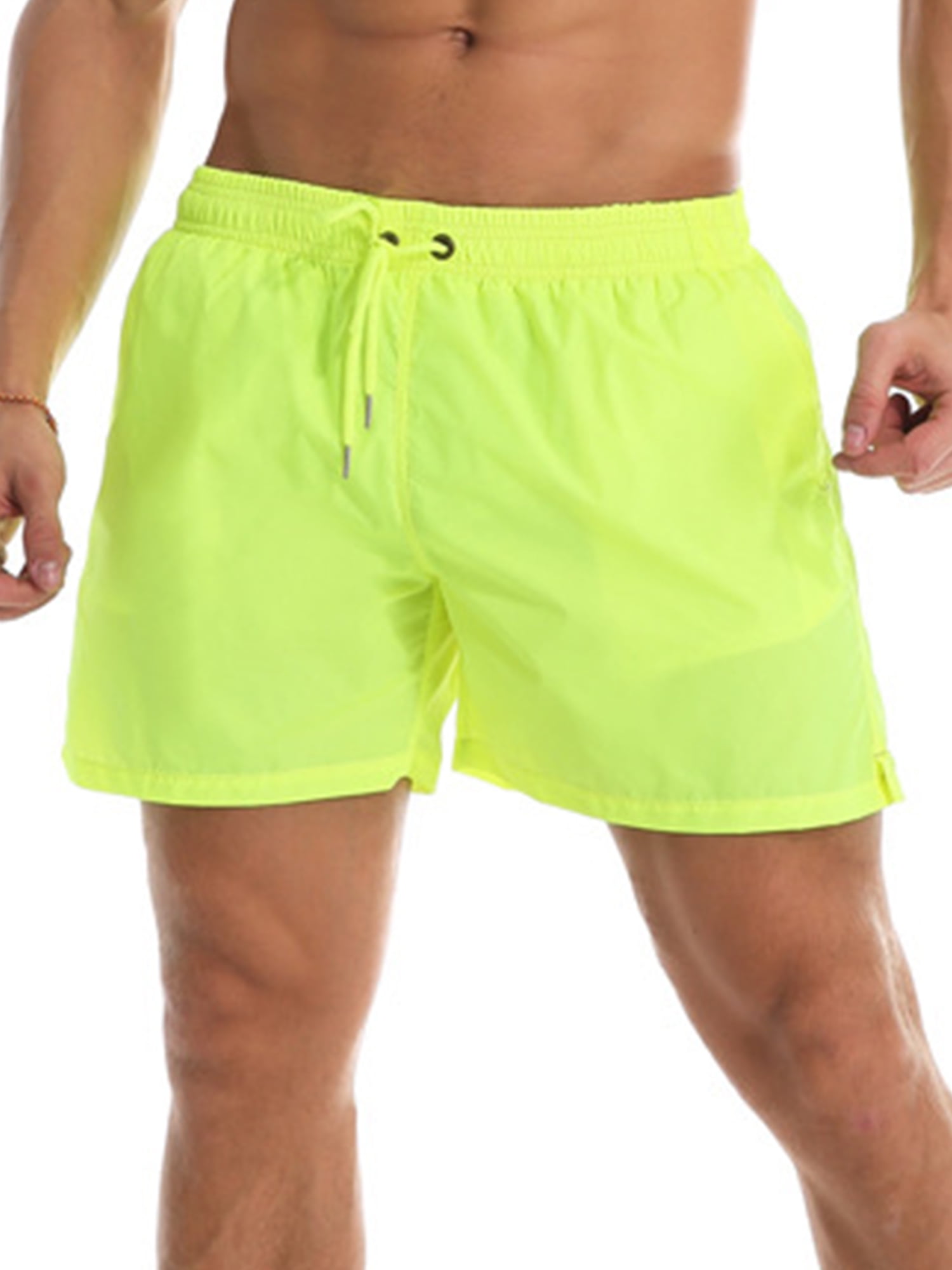 Neon yellow mens hot sale swim trunks