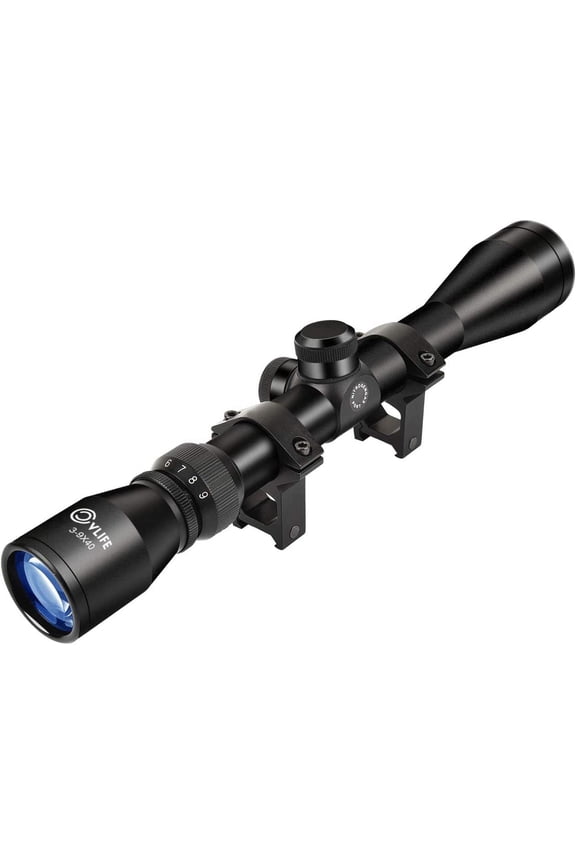 Optics R4 Reticle Crosshair Scope with 20mm Free Mounts, 3-9x40