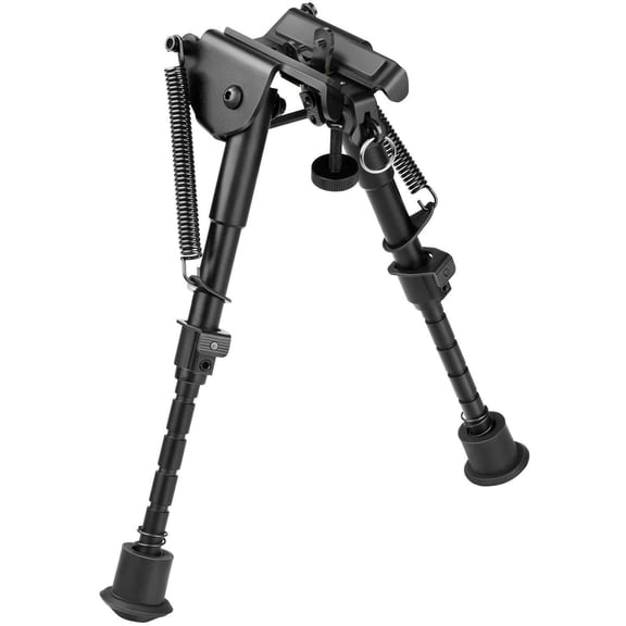 SharpOptics Bipod, 6-9 Inch Adjustable Bipod Legs, Super Duty Bipod for sling swivel stud, Aluminum