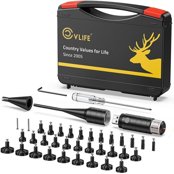 CVLIFE Rechargeable Bore Sighter Kit with 32 Adapters
