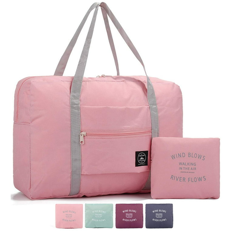 CVLIFE Travel Foldable Nylon Duffle Tote Bag Portable Waterproof Lightweight Carry On Luggage Sport Folding Duffle Bag Weekender Overnight Gym Sports Bag for Women Girl Walmart