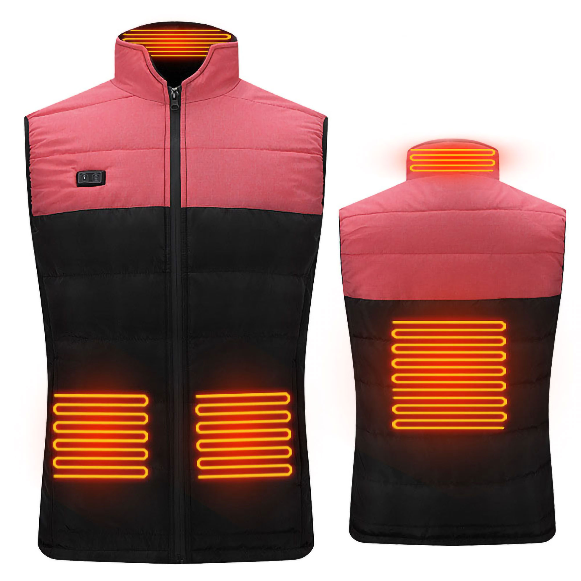 CVLIFE Lightweight Men Heated Vest,9 Heating Zones Electric Vest,3 Heating Levels Heating Vest,Sleeveless Heated Jacket Coat,Outdoor Thermal Heating Outwear Clothing With 10000mHA Power Bank - image 1 of 3