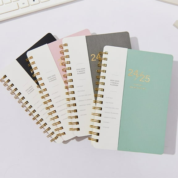 CVLNCYCLIN 2025-2026 Calendar Planner Notebook,Portable Daily Planner Calendar with Holidays and Vacation Reminders for Planning and Organization for Home School,Office,New Year