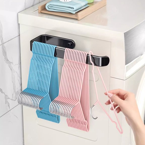 CVLNCYCLING Bathroom Balcony Wall Drying Rack, No Punching Hooks Wall Mounted Sorting Rack, Space Saving Clothes Hanger, Durable and Strong Closet Organizers for Home