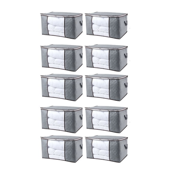 CVLNCYCLING Clearance 10PCS Storage Containers for Clothes,Non-woven Fabric Clothing Storage Containers,Blue Visual Storage Bag,Cube Storage Organizer,Storage Bins with Lids