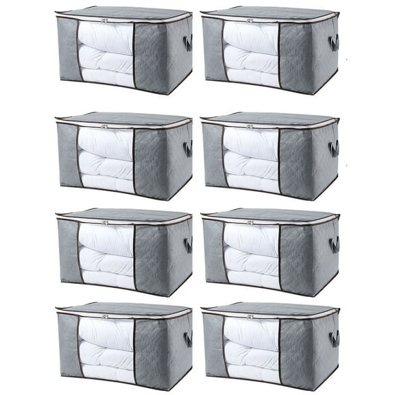 CVLNCYCLING Clearance 8PCS Storage Containers for Clothes,Non-woven Fabric Clothing Storage Containers,Blue Visual Storage Bag,Cube Storage Organizer,Storage Bins with Lids