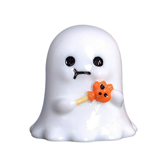 CVLNCYCLING Clearance Halloween Decoration Indoor,Halloween Bedroom Decor,Cute Pumpkin Ghost Resin Miniature Witch Figurines Decorate for Halloween Home Indoor Outdoor Bar Decoration