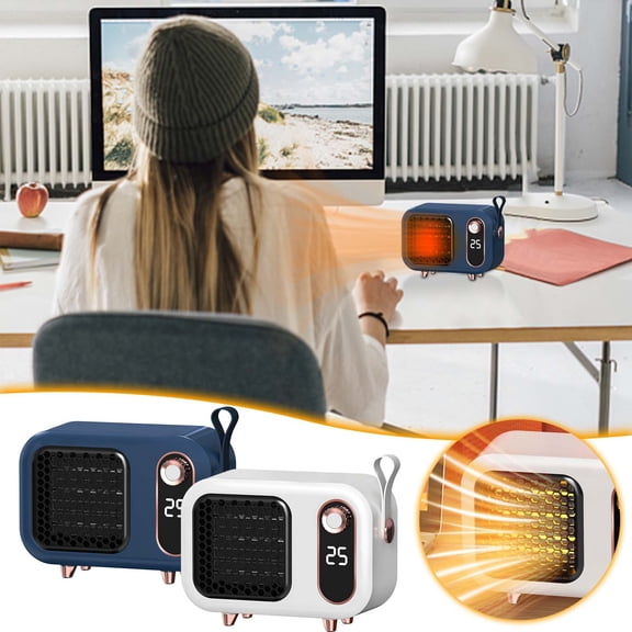 CVLNCYCLING Clearance Heaters for Inside,Heater, Electric Heater, Ceramic Heating Element, Paired With Portable Handle, Fast Heating Battery Powered Heater,for Car Indoor Home Dorm Office