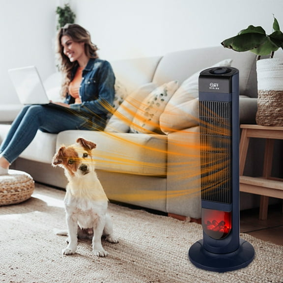 CVLNCYCLING Clearance Heaters for Inside,Vertical Tower Type Simulation Of Flame Heating Heater,Heaters for Indoor Use,Battery Powered Heater,for Car Indoor Home Dorm Office