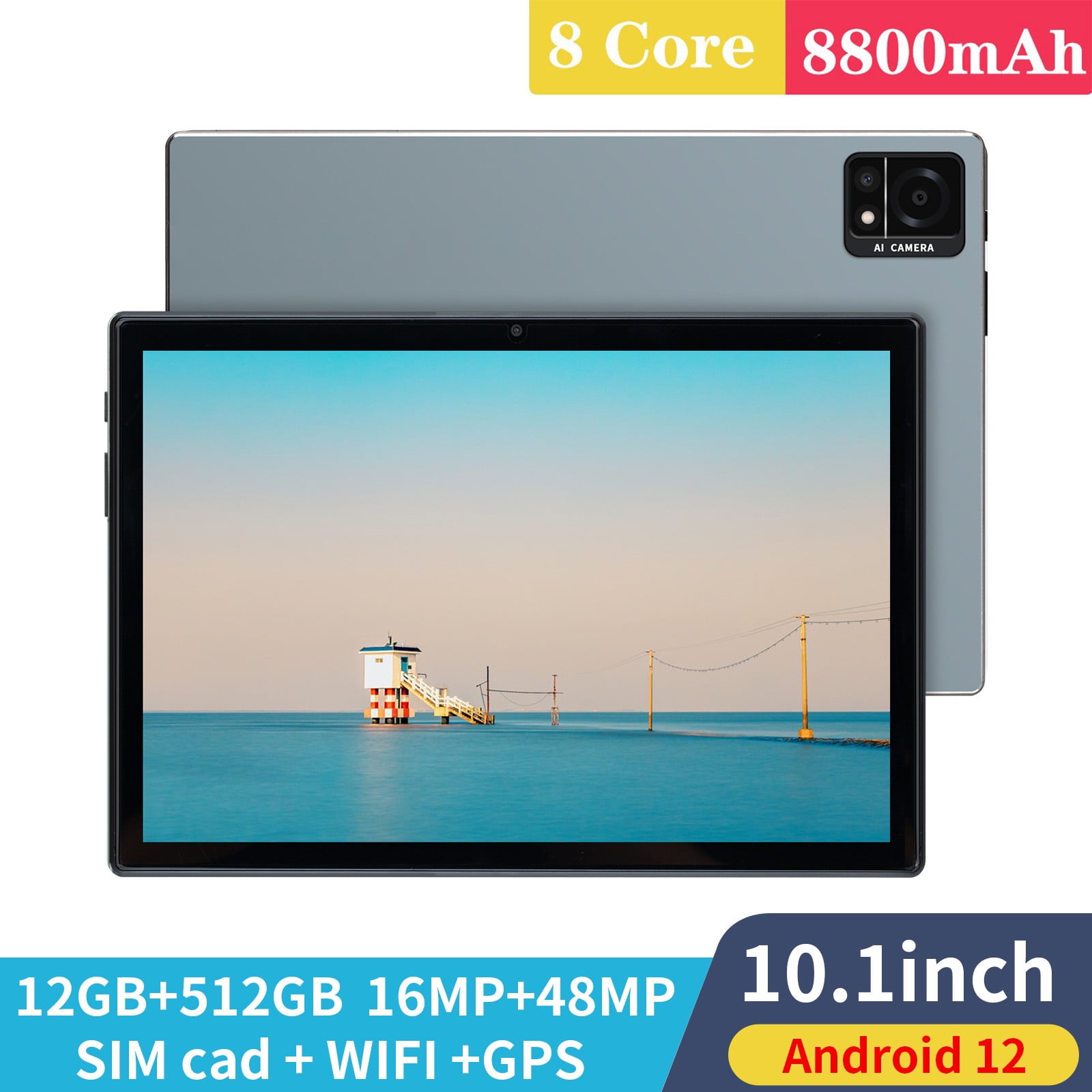 CVLNCYCLING Clearance Kids Tablets Ages 6-12,10.1 Inch Tablet Android Quad-core 4+32G Front And Rear Double Camera Support Double Card Learning Game Business Foreign Trade Tablet