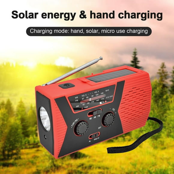 CVLNCYCLING Clearance Solar Garden Lights,Decorative Solar Lights,Emergency Solar Hand Crank Dynamo 4000mAh Weather Radio Flashlight Charger