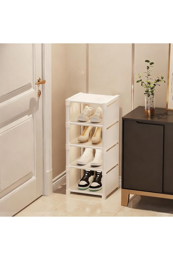 Compact Shoe Rack For Dormitories, Storage Cabinet For Rental Apartments, Wall Placement Near Entrance, Freestanding Organizer For Small Spaces, Space Saving Home Solution