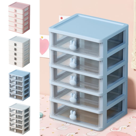 CVLNCYCLING Desktop Organizers, with Compartments for Office Supplies and Cosmetics,Plastic Box,For Home & Office White