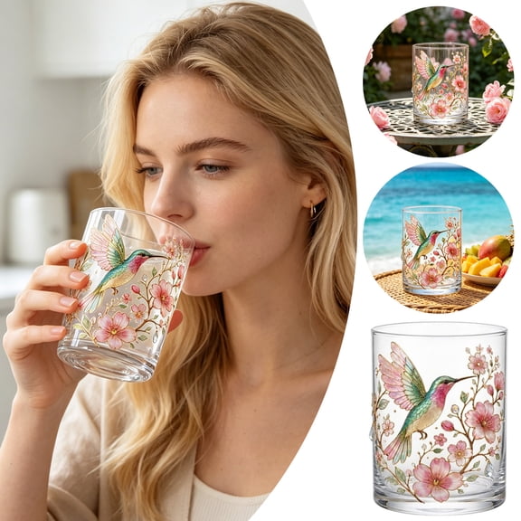 CVLNCYCLING Glass Hand Drinking Cup, Crystal Glassware for Water Wine, for Unisex, Home Gift