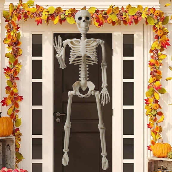 CVLNCYCLING Halloween Skeleton Moving Decoration, Ghost House Props Simulation, Human Model Ornament, Spooky Party Atmosphere, Indoor Outdoor Use
