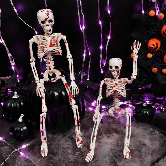 CVLNCYCLING Halloween Skeleton Simulation Decoration, House Holiday Scene Props, Realistic Human Model, Spooky Party Atmosphere, Indoor Outdoor Use