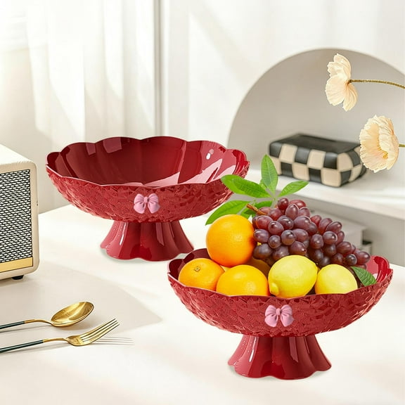 CVLNCYCLING Large Fruit Basket for Kitchen Counter, for Kitchen Counter Or Table Decor , Neutral Home Decor Centerpiece Bowl, Handcrafted White Ceramic Decorative Bowl