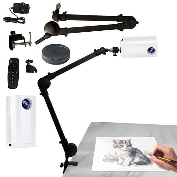 CVLNCYCLING Mini Portable Art Projector, Digital Drawing Tool for Artists, Canvas Wall Desktop, Electronics Sketching
