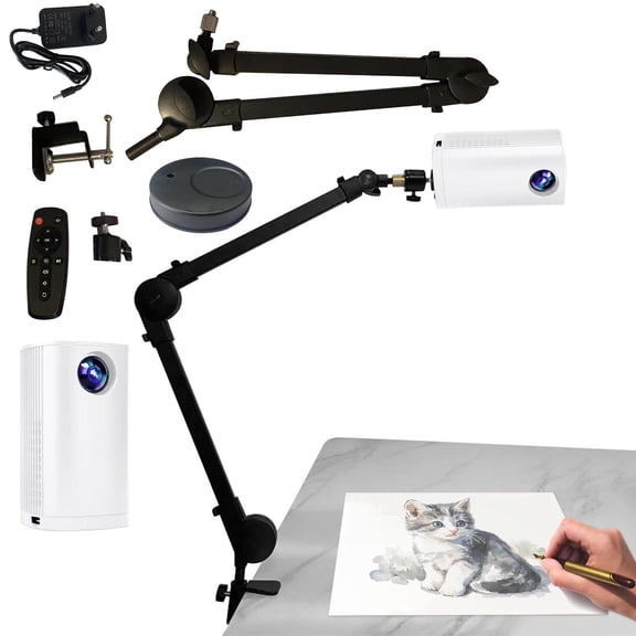 CVLNCYCLING Mini Portable Art Projector, Digital Drawing Tool for Artists, Canvas Wall Desktop, Electronics Sketching