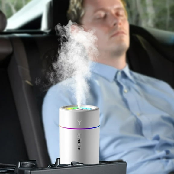 CVLNCYCLING New USB Car Humidifier Spray Portable Cool Mist, Silent Night Light Ultrasonic Humidifier, for Car Desktop Aromatherapy
