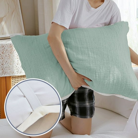 CVLNCYCLING Pillow Cases,Pillow Covers,Pillow Case Standard Pillow,Cotton Gauze Pillow Cover Elastic Strap Fixed No Falling Plain Pillow Cover Pillowcase Strap Cover Cover